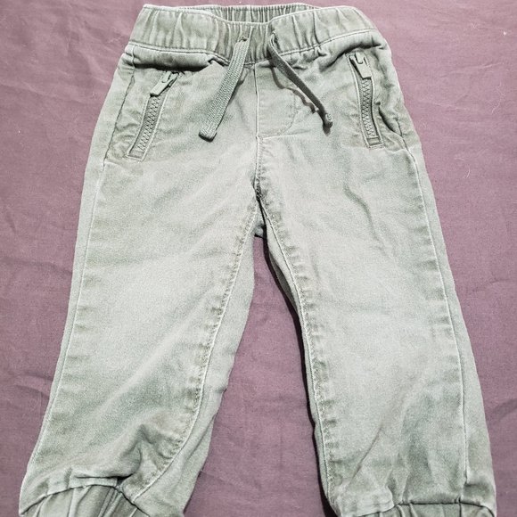 Old Navy Green Pants With Adjustable Drawstring Elastic Waist Size 18-24 Months - Picture 1 of 6